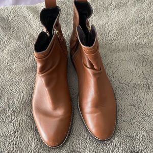 Cole Haan leather zip booties